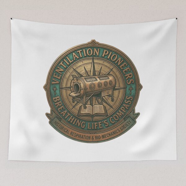 Item preview, Tarnished Bronze Iron Lung Medical History Emblem - Ventilation Pioneers designed and sold by Fatomfatom.