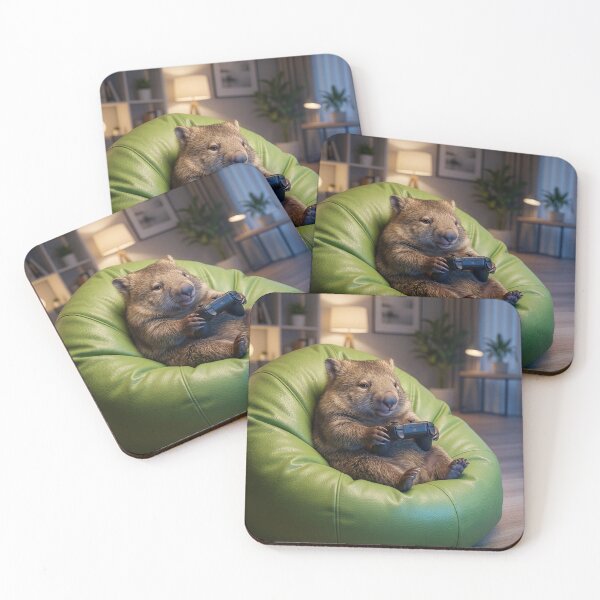 Item preview, Old School Wombat Gamer Plays Centipede designed and sold by Tridentulus.