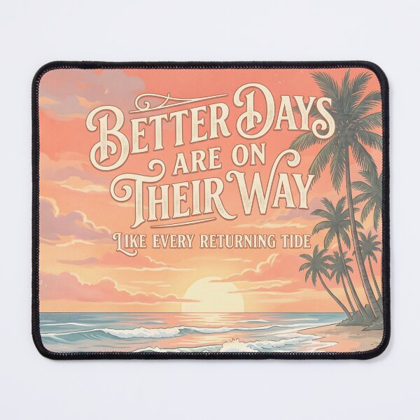 Item preview, Better Days Are on Their Way – Ocean Therapy Poster Design designed and sold by Sea Gem.