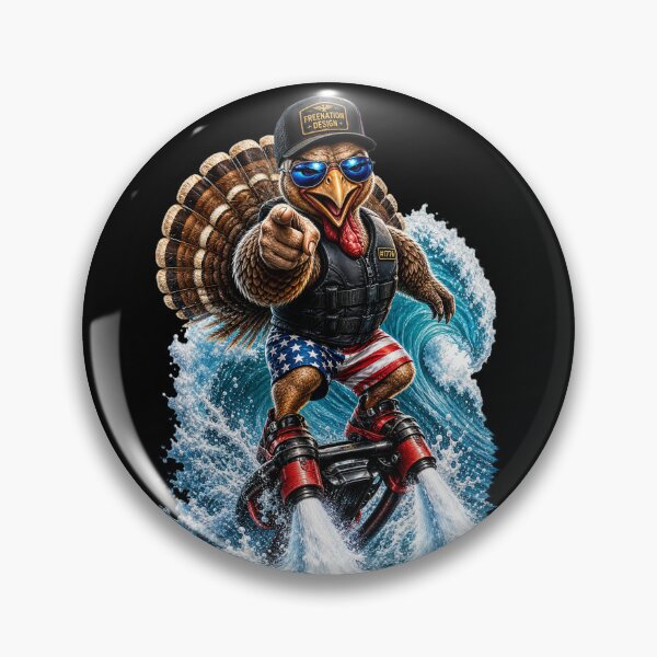 Item preview, Patriotic Flyboard Turkey Surfing Design designed and sold by FREENATION2026.