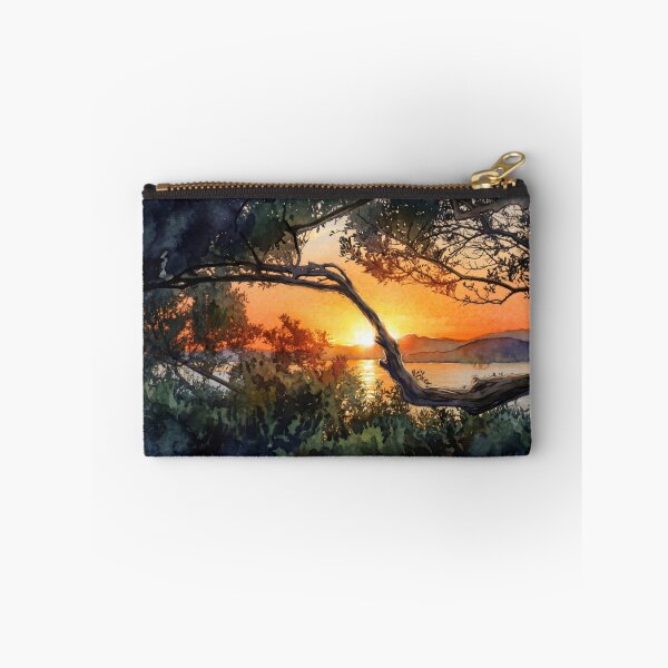 Item preview, Sunset Through Trees in Var —  Watercolor Transformation from Real Photography designed and sold by M.ALK.Watercolor.