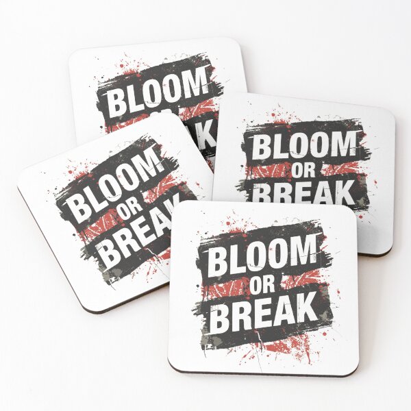 Item preview, Bloom or Break | Dark Motivational Quote | Growth Mindset Design | Resilience Art | Grunge Typography | Mental strength designed and sold by Fernhaven.