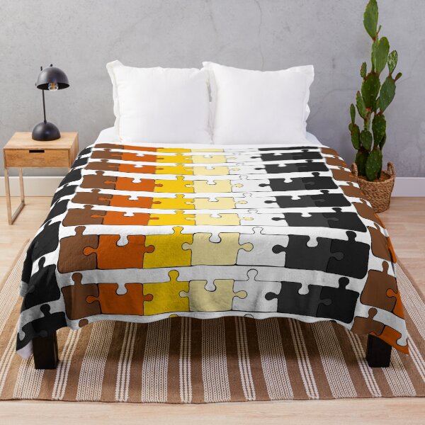 Item preview, Bear Puzzle Pieces Pride Flag designed and sold by HarveyHandcraftsandDesigns.