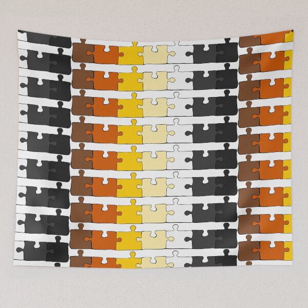 Item preview, Bear Puzzle Pieces Pride Flag designed and sold by HarveyHandcraftsandDesigns.