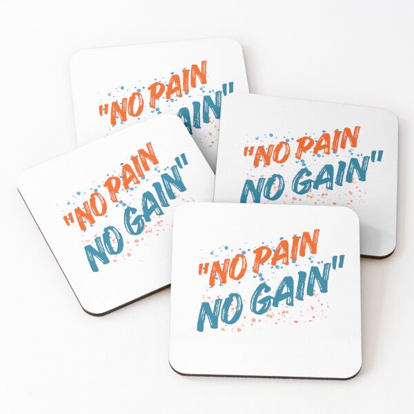 Item preview, No Pain No Gain Gym Motivation - Cool Paint Splatter Fitness Quote designed and sold by THEGIFTYCreation.