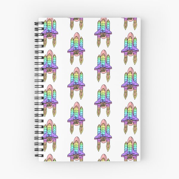 Item preview, Rainbow Pastel Black Outline Space Shuttle Inspired Sticker designed and sold by theworldofem.