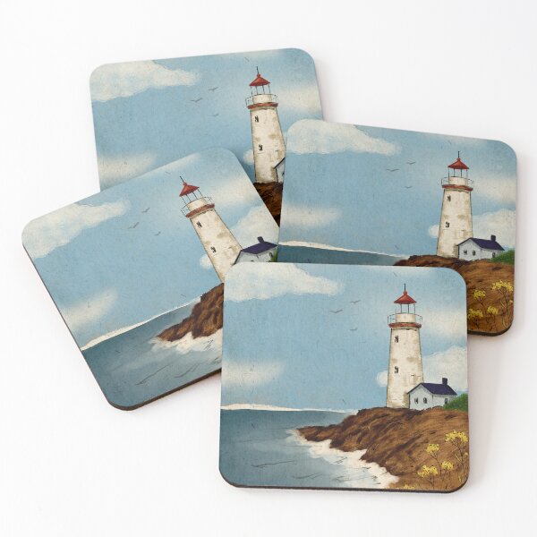 Item preview, Retro Vintage Beach Lighthouse  designed and sold by ellealsopaints.