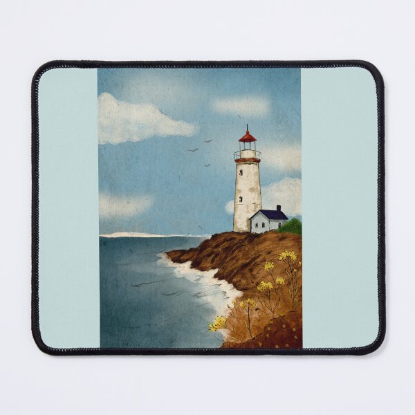 Item preview, Retro Vintage Beach Lighthouse  designed and sold by ellealsopaints.