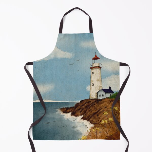 Item preview, Retro Vintage Beach Lighthouse  designed and sold by ellealsopaints.