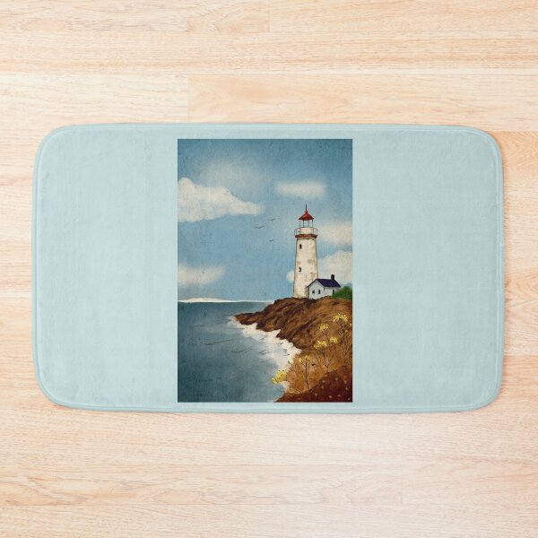 Item preview, Retro Vintage Beach Lighthouse  designed and sold by ellealsopaints.