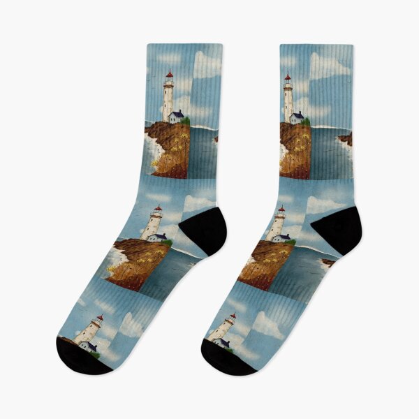 Item preview, Retro Vintage Beach Lighthouse  designed and sold by ellealsopaints.