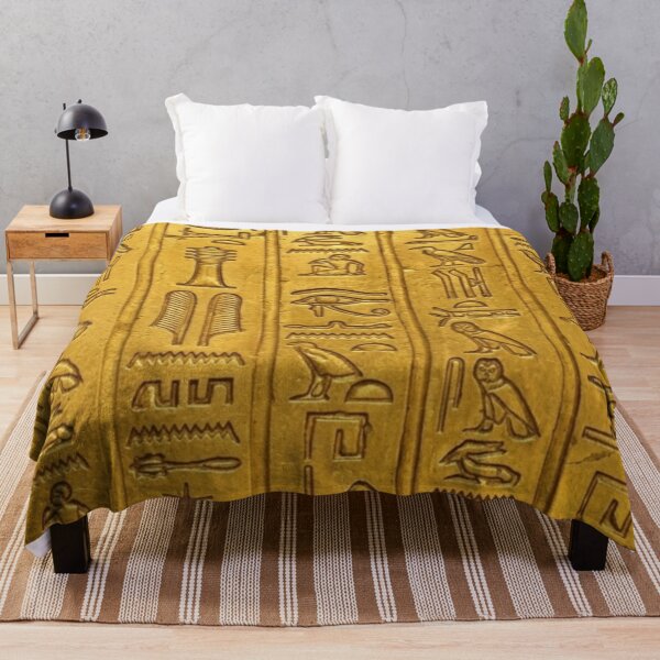 Item preview, Luxury Golden Ancient Egyptian Hieroglyphs Textured Art designed and sold by Queen Cleopatra.