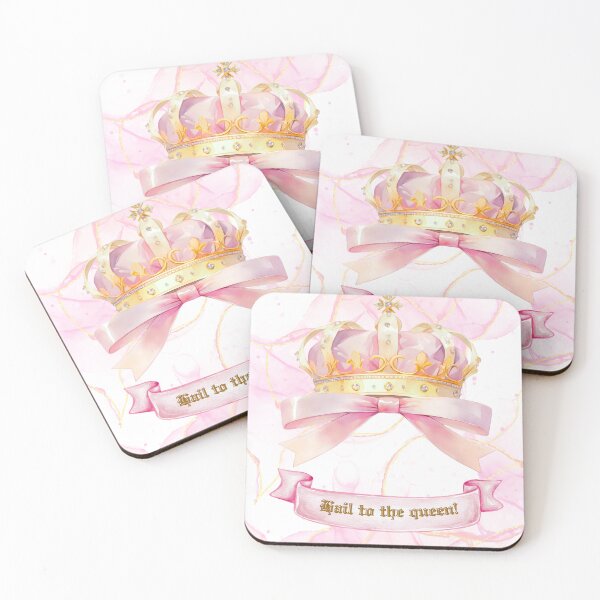 Item preview, Hail To The Queen Golden Crown Pink Ribbon designed and sold by Cherry Emporium.
