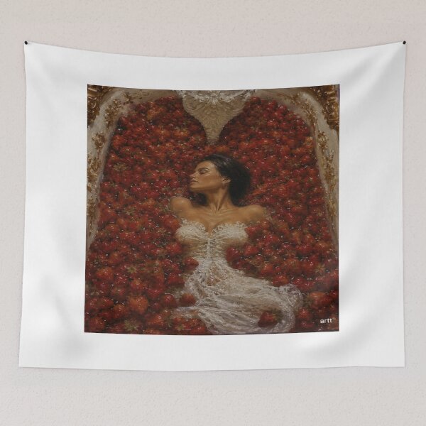 Item preview, Strawberry Serenity | Dreamy Strawberry Bath Art designed and sold by PrincessArte.