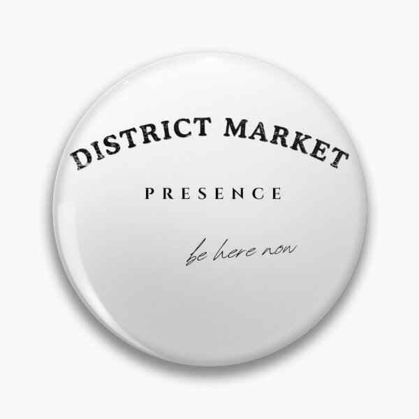 Item preview, DISTRICT MARKET PRESENCE Graphic Tee – Black Vintage Typography Design (White Shirt) designed and sold by districtmarket.