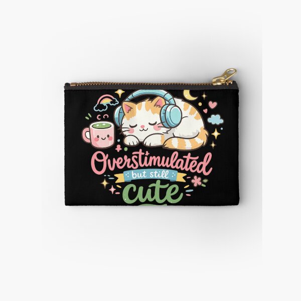 Item preview, Overstimulated But Still Cute Pastel Kawaii Cat designed and sold by MartBook.