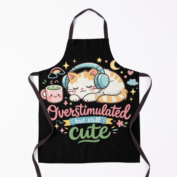 Item preview, Overstimulated But Still Cute Pastel Kawaii Cat designed and sold by MartBook.