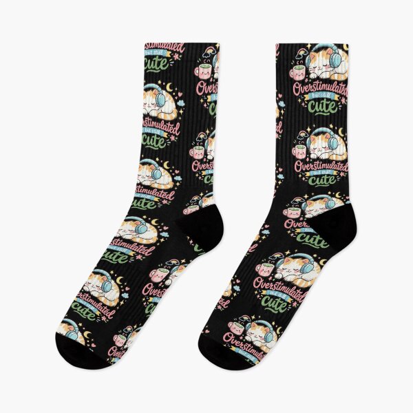 Item preview, Overstimulated But Still Cute Pastel Kawaii Cat designed and sold by MartBook.