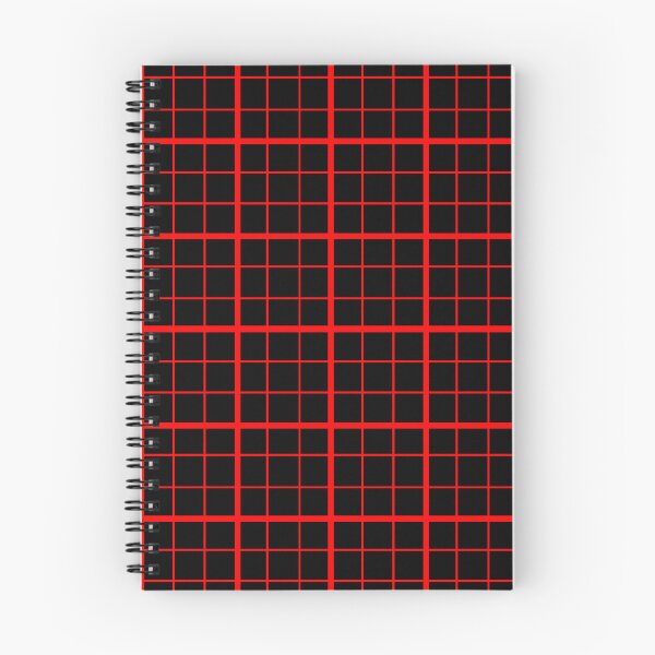 Item preview, Red On Black Grid Windowpane Check Design  designed and sold by PatternTitan.