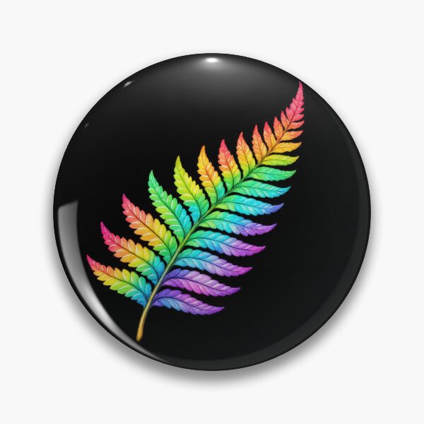 Item preview, Rainbow Fern Leaf Colorful Nature Art designed and sold by jgvisualarts.