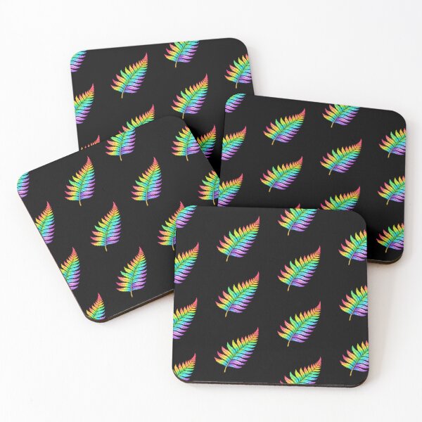 Item preview, Rainbow Fern Leaf Colorful Nature Art designed and sold by jgvisualarts.