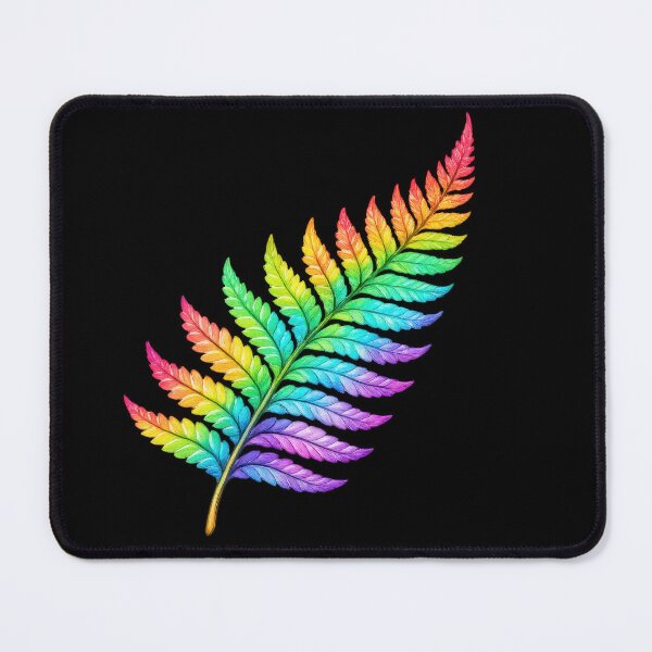 Item preview, Rainbow Fern Leaf Colorful Nature Art designed and sold by jgvisualarts.