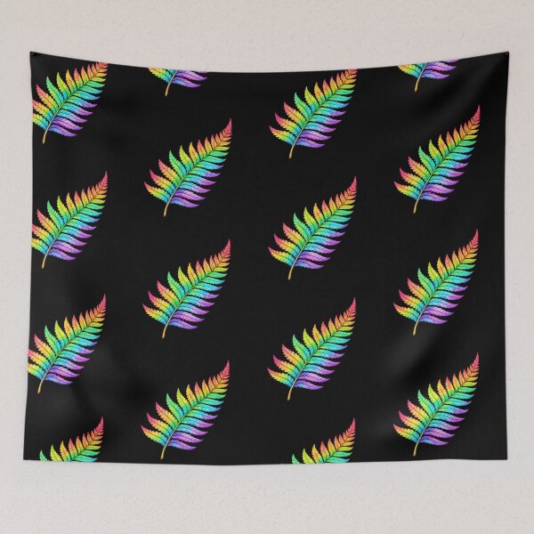 Item preview, Rainbow Fern Leaf Colorful Nature Art designed and sold by jgvisualarts.