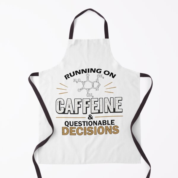 Item preview, Running On Caffeine & Questionable Decisions – Funny Coffee Molecule Shirt designed and sold by Barely Operational.