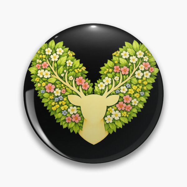 Item preview, Floral Deer Silhouette — Spring Botanical Wildlife Art designed and sold by ArtoryWorks.