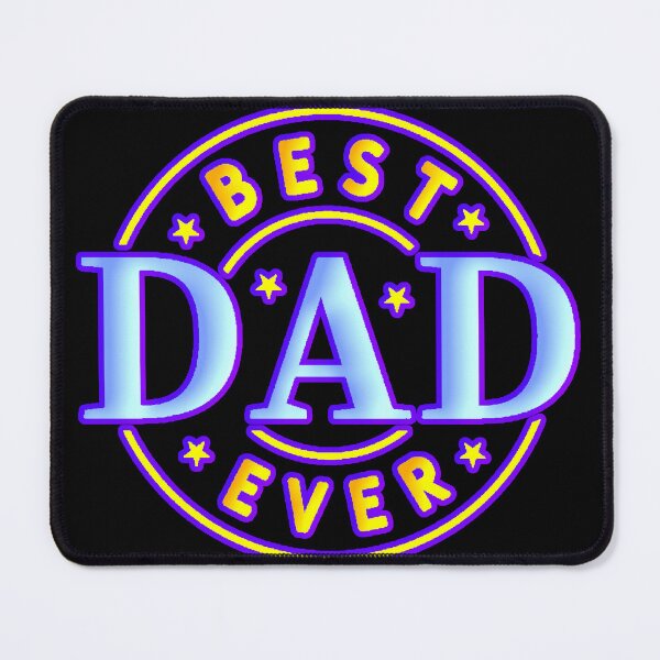 Item preview, Best Dad Ever Neon Typography Blue Yellow Stars Gift Dad designed and sold by AstronautMerch.