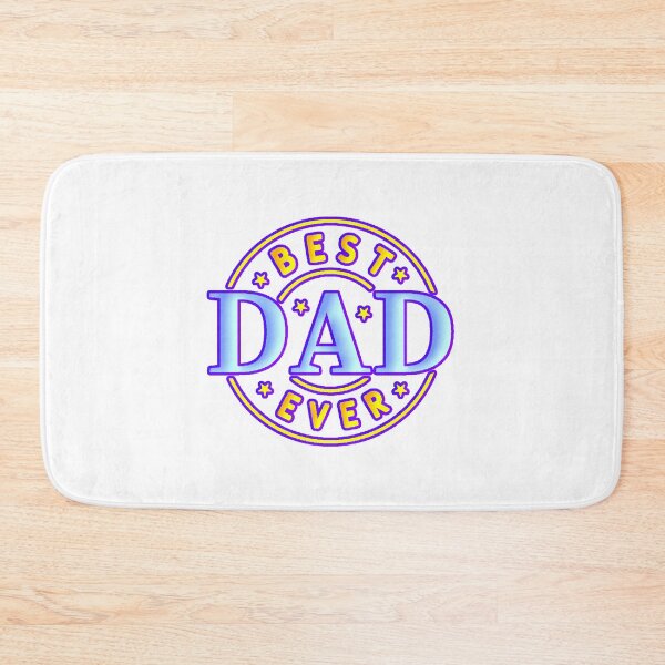 Item preview, Best Dad Ever Neon Typography Blue Yellow Stars Gift Dad designed and sold by AstronautMerch.
