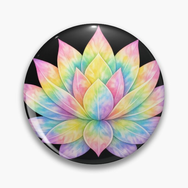 Item preview, Rainbow Lotus Flower Colorful Mandala Art designed and sold by jgvisualarts.