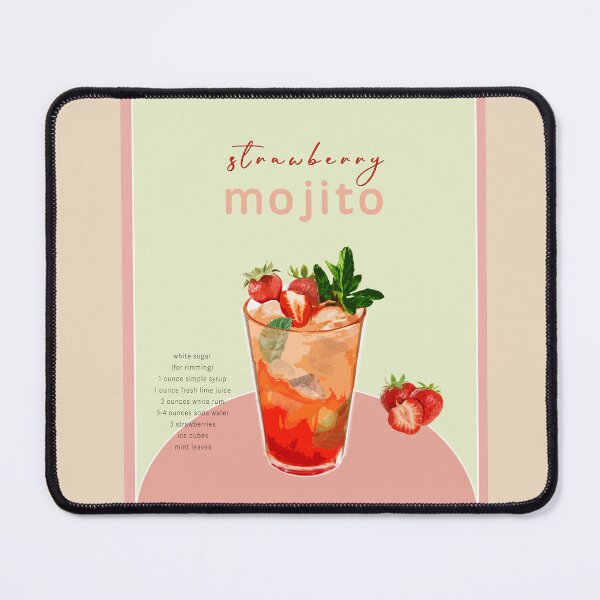 Item preview, Strawberry Mojito Coctail Recipe designed and sold by FanitsaArt.