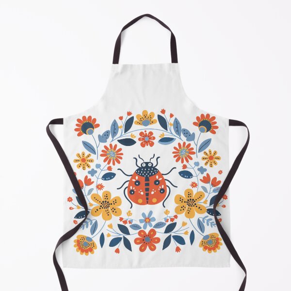 Item preview, Scandinavian Folk Art, Ladybug With Flowers designed and sold by xiao xuans.