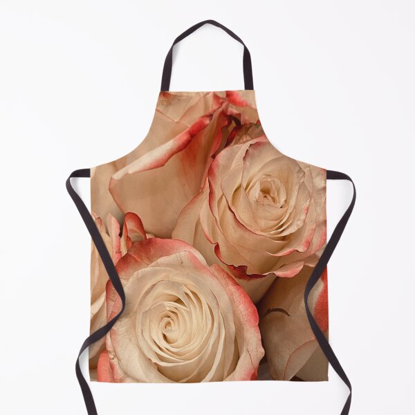 Item preview, Elegant White Roses with Crimson Red Trimmed Edges designed and sold by BalkanBloom.