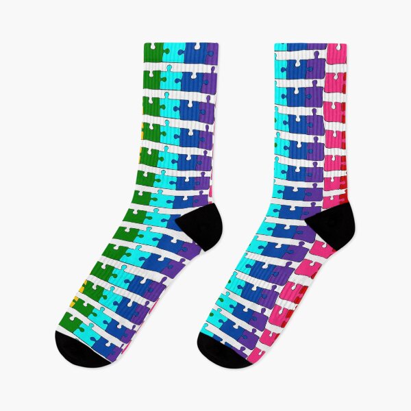 Item preview, Rainbow Puzzle Pieces Pride Flag designed and sold by HarveyHandcraftsandDesigns.