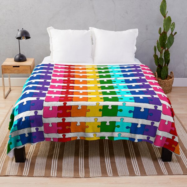 Item preview, Rainbow Puzzle Pieces Pride Flag designed and sold by HarveyHandcraftsandDesigns.