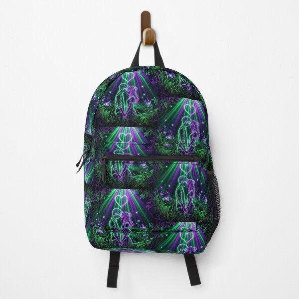 Item preview, Neon Love Couple Purple Green Glow Heart Holding Hands Romantic Design designed and sold by DervoTeck2767.