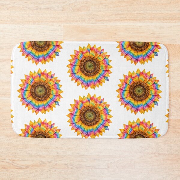 Item preview, Rainbow Tie Dye Sunflower Art designed and sold by jgvisualarts.