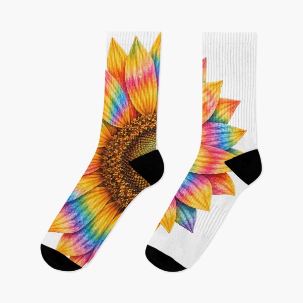 Item preview, Rainbow Tie Dye Sunflower Art designed and sold by jgvisualarts.