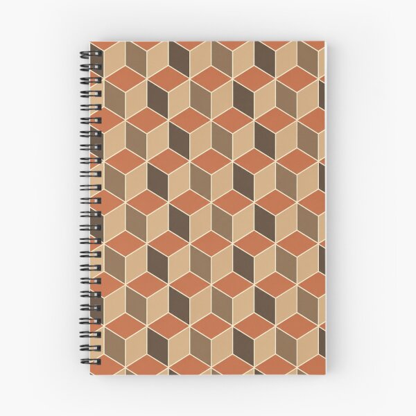 Item preview, Retro 70s Geometric Isometric Cubes Pattern designed and sold by ColorFindsEs.