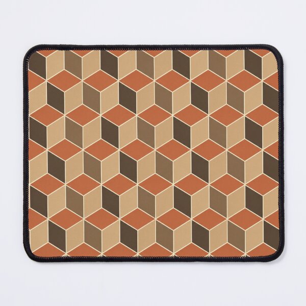 Item preview, Retro 70s Geometric Isometric Cubes Pattern designed and sold by ColorFindsEs.