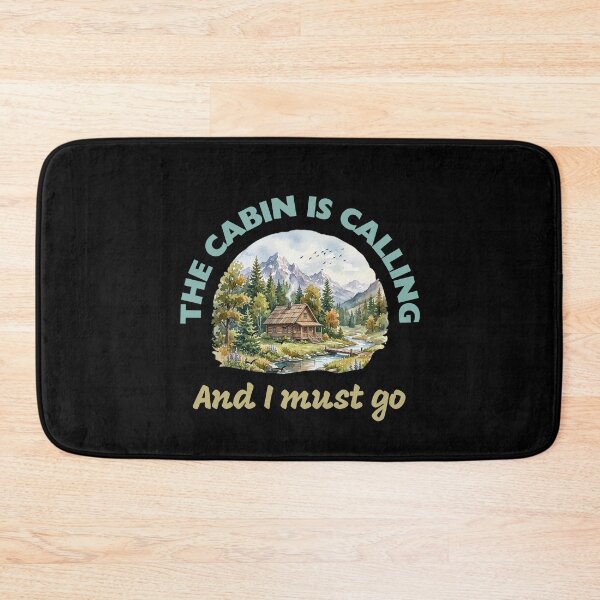 Item preview, The Cabin Is Calling And I Must Go Cozy Mountain Landscape designed and sold by paws-peaks-adv.