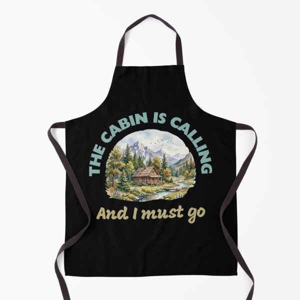 Item preview, The Cabin Is Calling And I Must Go Cozy Mountain Landscape designed and sold by paws-peaks-adv.