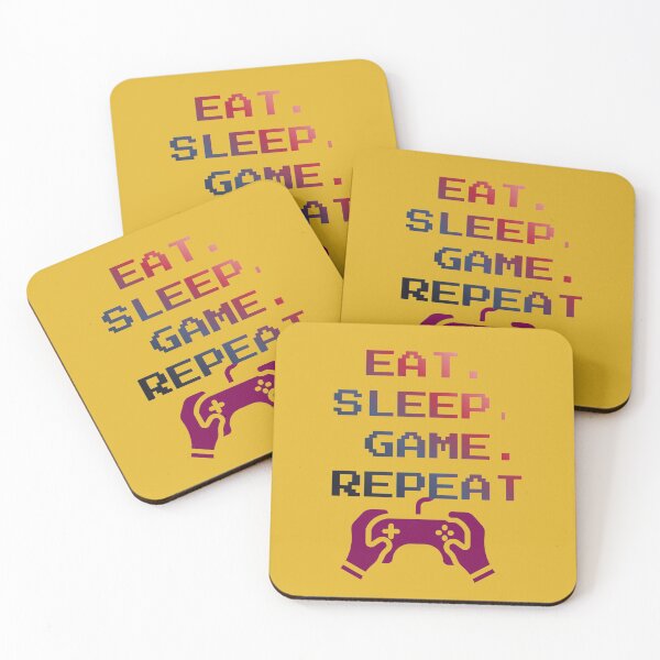 Item preview, Eat Sleep Game Repeat Vintage Retro Gaming Controller Quote designed and sold by THEGIFTYCreation.
