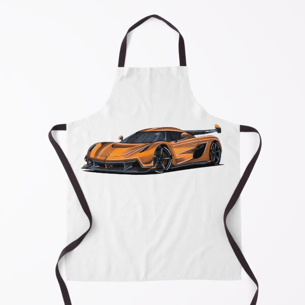 Item preview, Exclusive drawing legendary orange limited-production hypercar Swedish Jesco 5.0L twin-turbocharged V8 engine designed and sold by Cars23.