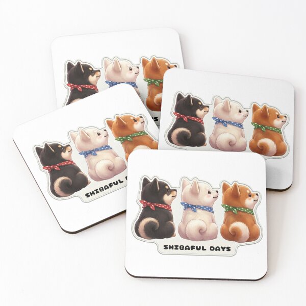 Item preview, ​Cute Shiba Inu Trio Shibaful Days designed and sold by Shiba&Friends_Studio_by_Mintriel.