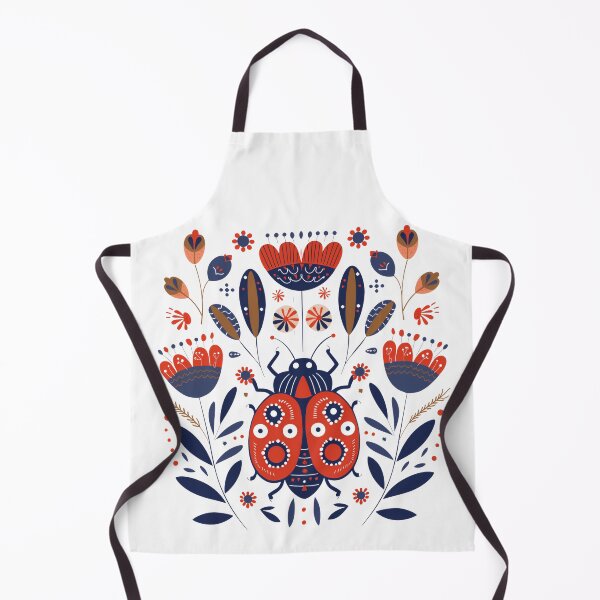 Item preview, Scandinavian Folk Art, Ladybug With Flowers designed and sold by xiao xuans.