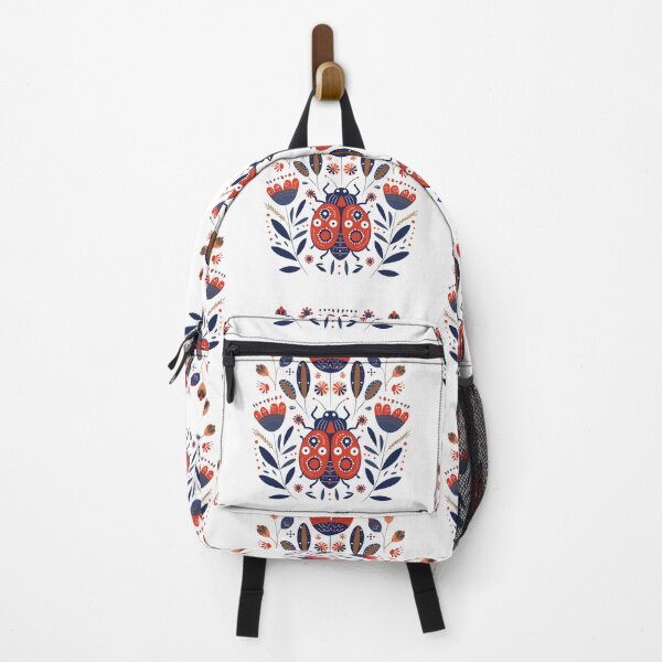 Item preview, Scandinavian Folk Art, Ladybug With Flowers designed and sold by xiao xuans.
