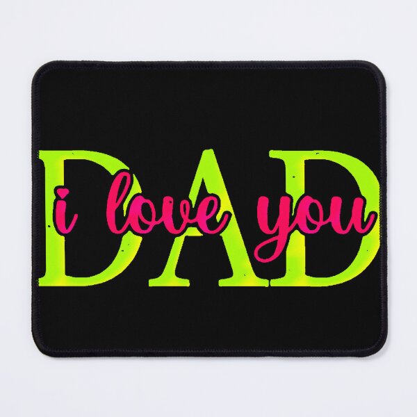 Item preview, Dad I Love You Neon Green Pink Typography Gift Dad designed and sold by AstronautMerch.